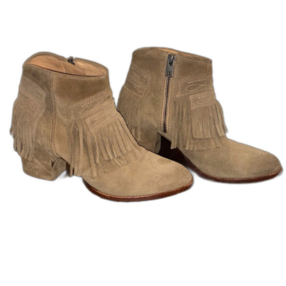 Zadig & Voltaire Fringe Ankle Boots Western Boho Style Women’s Size 38 - Picture 3 of 7